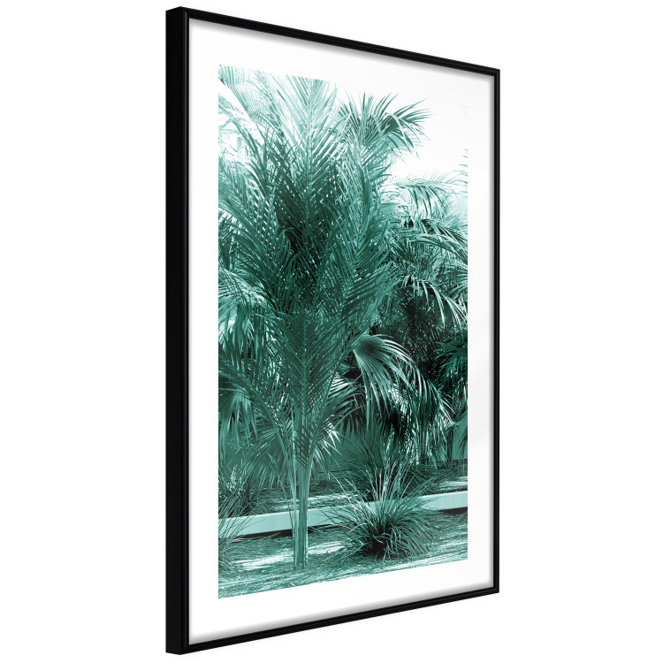 Poster Turquoise Lagoon - tropical palm landscape in turquoise contrast 134449 additionalImage 13