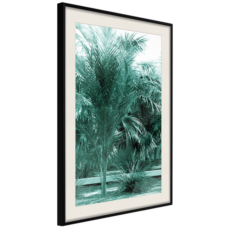 Poster Turquoise Lagoon - tropical palm landscape in turquoise contrast 134449 additionalImage 9