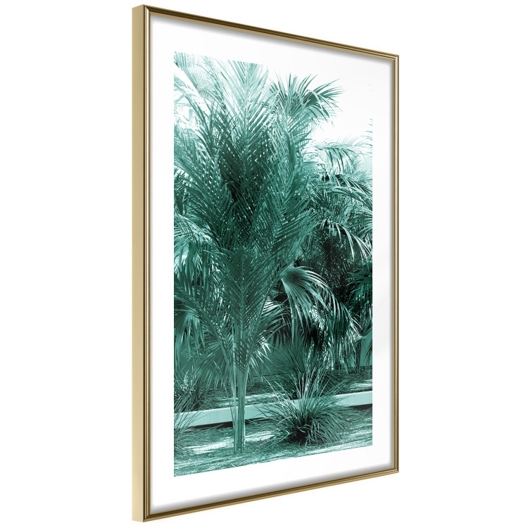 Poster Turquoise Lagoon - tropical palm landscape in turquoise contrast 134449 additionalImage 11