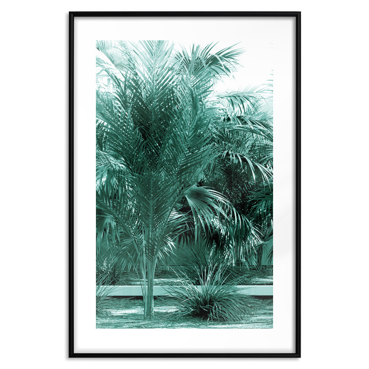 Poster Turquoise Lagoon - tropical palm landscape in turquoise contrast 134449 additionalImage 17