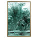 Poster Turquoise Lagoon - tropical palm landscape in turquoise contrast 134449 additionalThumb 17