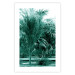 Poster Turquoise Lagoon - tropical palm landscape in turquoise contrast 134449 additionalThumb 25