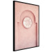 Poster Pink Niche - wall architecture with a hanging decorated circle 134749 additionalThumb 11