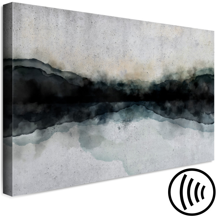 Canvas Print Hazy lake - water tiled with mountain landscape in the background 134849 additionalImage 6