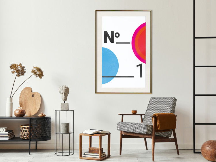 Poster Number 1 - black numbers and colorful geometric figures on a white background 135649 additionalImage 11