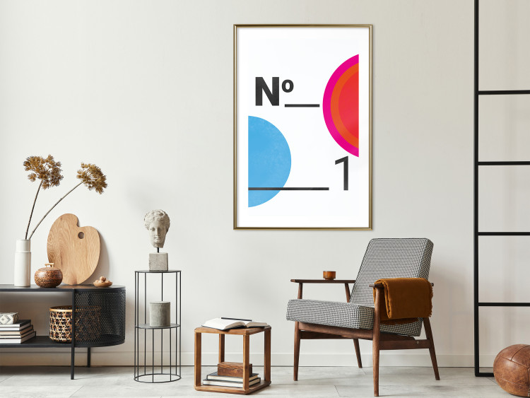 Poster Number 1 - black numbers and colorful geometric figures on a white background 135649 additionalImage 9