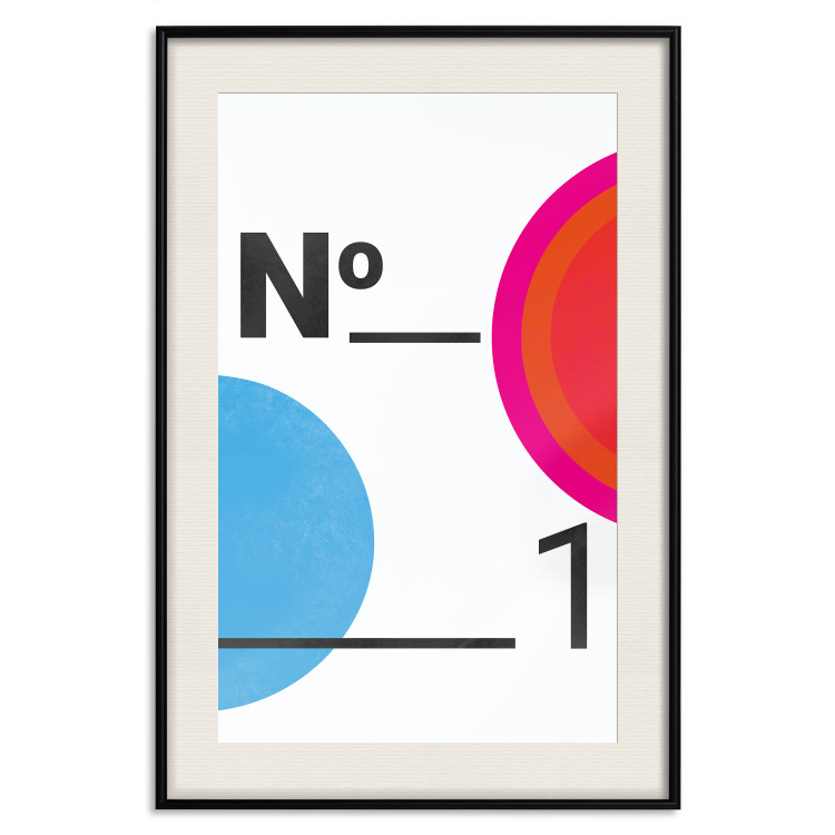 Poster Number 1 - black numbers and colorful geometric figures on a white background 135649 additionalImage 3