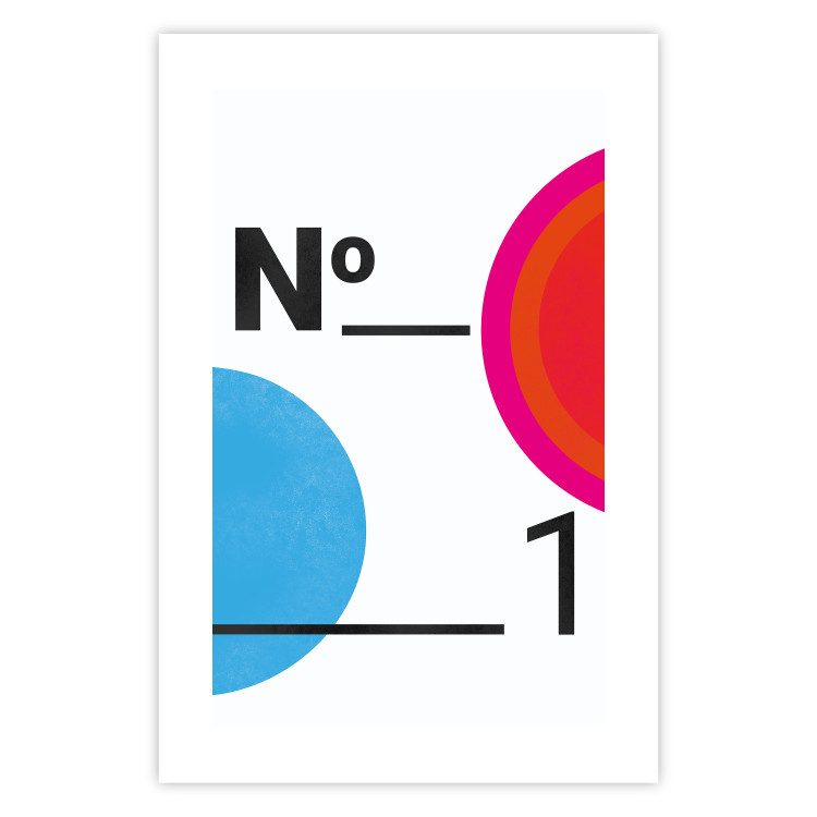 Poster Number 1 - black numbers and colorful geometric figures on a white background 135649 additionalImage 7