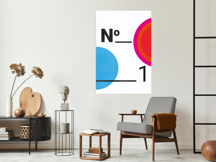 Poster Number 1 - black numbers and colorful geometric figures on a white background 135649 additionalImage 8