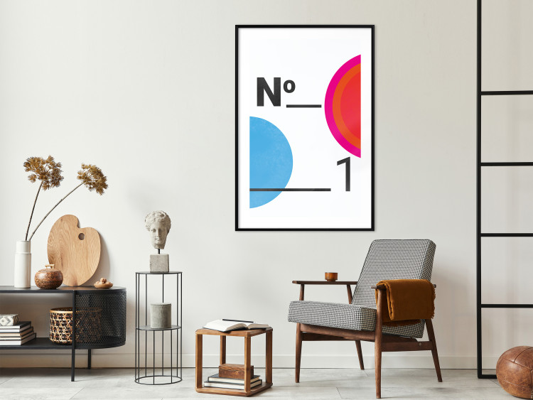 Poster Number 1 - black numbers and colorful geometric figures on a white background 135649 additionalImage 15