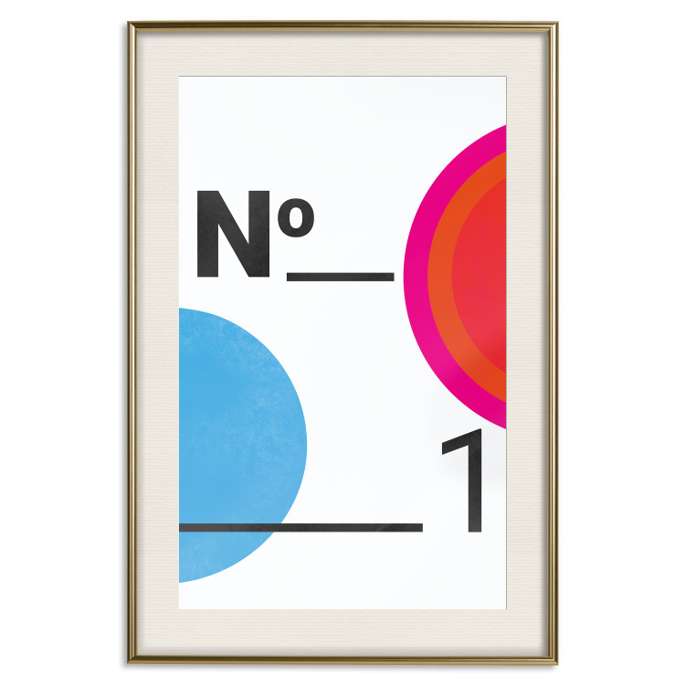Poster Number 1 - black numbers and colorful geometric figures on a white background 135649 additionalImage 2