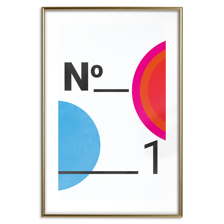 Poster Number 1 - black numbers and colorful geometric figures on a white background 135649 additionalImage 2