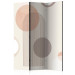 Room Divider Fountain (3-piece) - Geometric abstraction in circles in boho style 136549