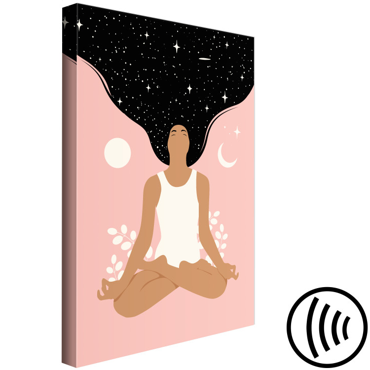 Canvas Print Morning Yoga (1-piece) Vertical - woman figure in a self-love spirit 138849 additionalImage 6
