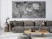 Canvas Print Raw World (1-piece) Wide - world map on concrete texture 142349 additionalThumb 3