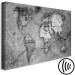 Canvas Print Raw World (1-piece) Wide - world map on concrete texture 142349 additionalThumb 6