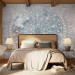 Photo Wallpaper Mandala - Bright Ornament in Cream Color on a Blue Background 145149 additionalThumb 2