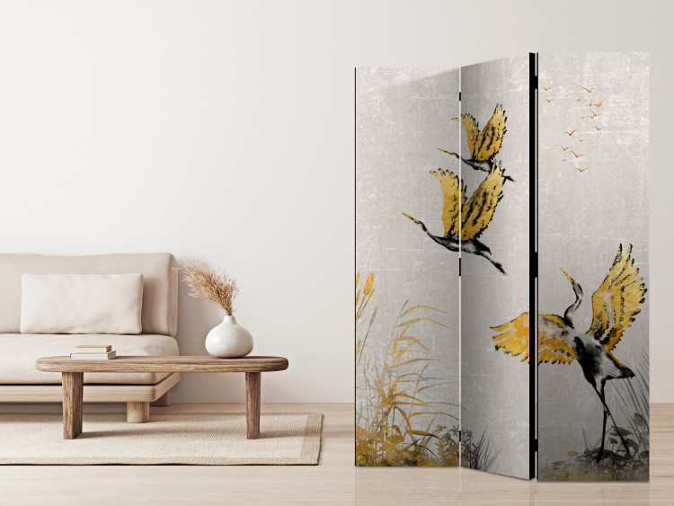 Room Divider Geese at Sunset - Birds Painted With Gold and Ink 146149 additionalImage 4