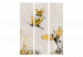 Room Divider Geese at Sunset - Birds Painted With Gold and Ink 146149 additionalThumb 3