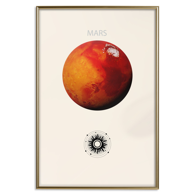 Poster Mars - Red Planet and Abstract Composition With the Solar System 146249 additionalImage 23