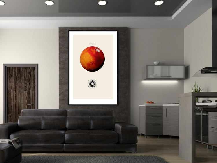 Poster Mars - Red Planet and Abstract Composition With the Solar System 146249 additionalImage 22