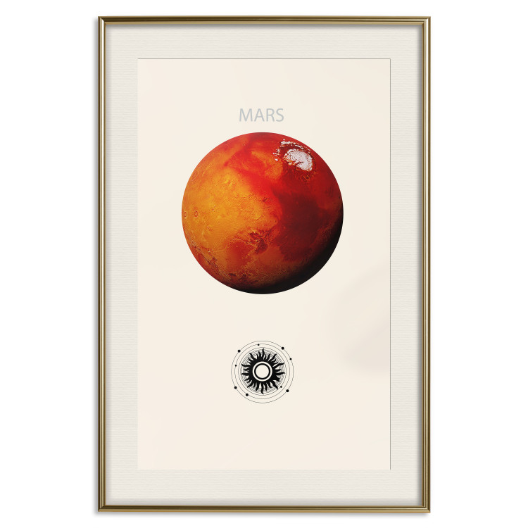 Poster Mars - Red Planet and Abstract Composition With the Solar System 146249 additionalImage 13