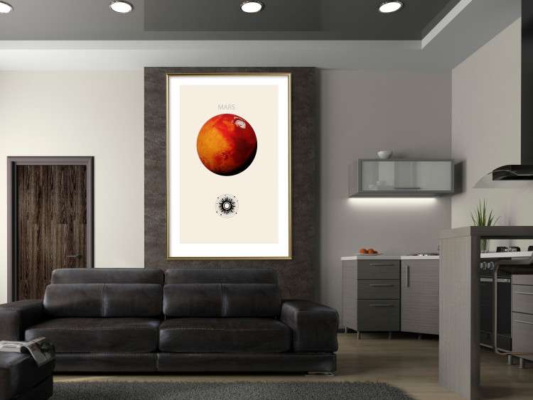 Poster Mars - Red Planet and Abstract Composition With the Solar System 146249 additionalImage 27