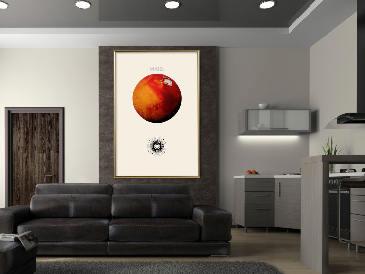 Poster Mars - Red Planet and Abstract Composition With the Solar System 146249 additionalImage 16