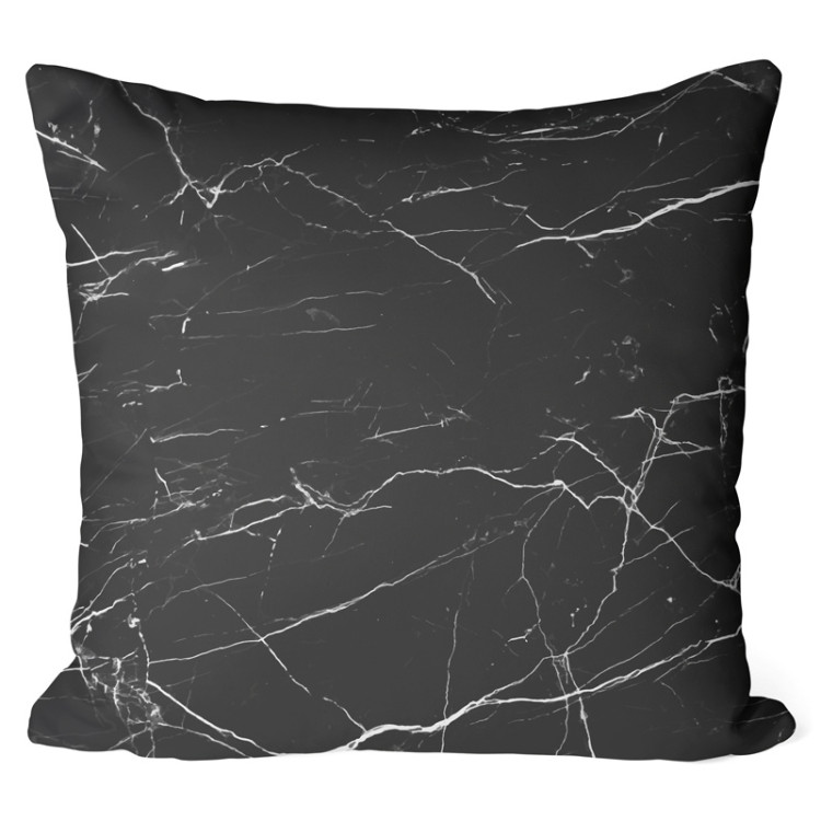 Decorative Microfiber Pillow Scratches on marble - a graphite pattern imitating the stone surface cushions 146849
