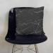Decorative Microfiber Pillow Scratches on marble - a graphite pattern imitating the stone surface cushions 146849 additionalThumb 3