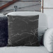 Decorative Microfiber Pillow Scratches on marble - a graphite pattern imitating the stone surface cushions 146849 additionalThumb 6
