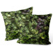 Decorative Velor Pillow Laying green - a lush vegetation in a detailed representation 147049 additionalThumb 3