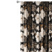 Decorative Curtain Floral elegance - composition with floral motif on a dark background 147249 additionalThumb 5