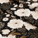Decorative Curtain Floral elegance - composition with floral motif on a dark background 147249 additionalThumb 2