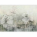 Wall Mural Blooming in the Fog - White Lilies on a Shaded Background - Green 149249 additionalThumb 1
