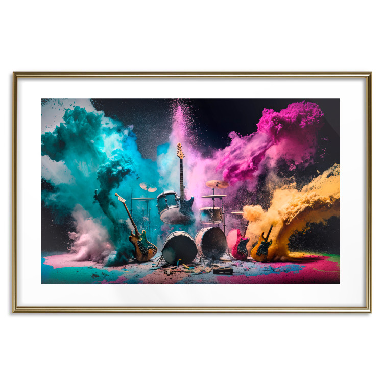 Poster Exploding Instruments - Rock Scene With Drums and Guitars 150649 additionalImage 19