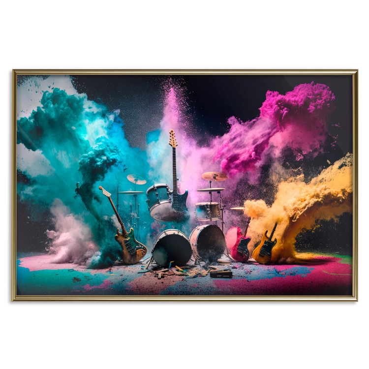 Poster Exploding Instruments - Rock Scene With Drums and Guitars 150649 additionalImage 20