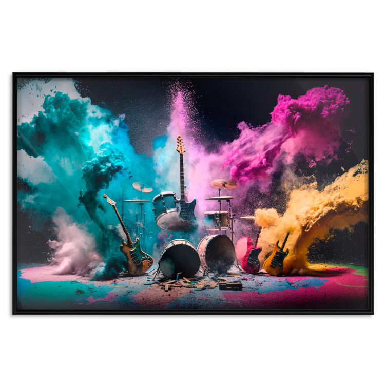 Poster Exploding Instruments - Rock Scene With Drums and Guitars 150649 additionalImage 17
