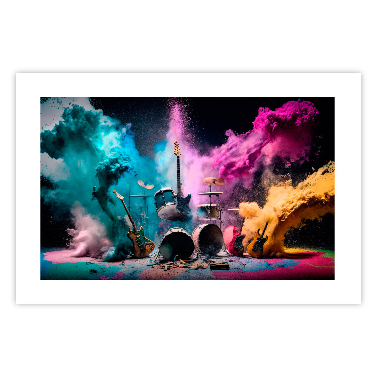 Poster Exploding Instruments - Rock Scene With Drums and Guitars 150649 additionalImage 16