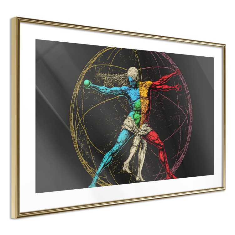 Wall Poster Vitruvian athlete - a composition inspired by da Vinci's creation 151149 additionalImage 11