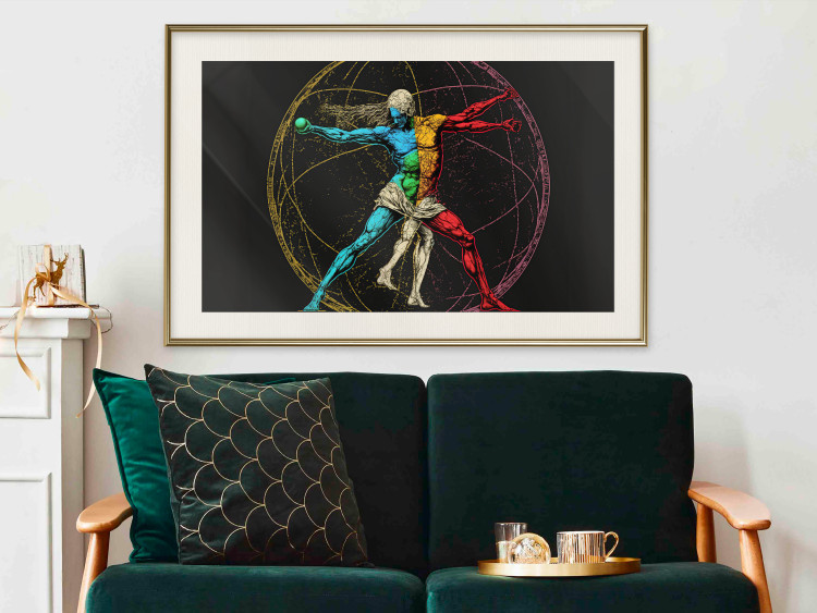 Wall Poster Vitruvian athlete - a composition inspired by da Vinci's creation 151149 additionalImage 24