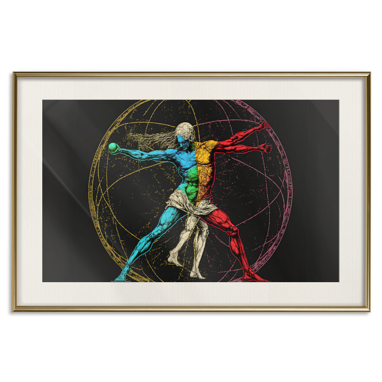 Wall Poster Vitruvian athlete - a composition inspired by da Vinci's creation 151149 additionalImage 16