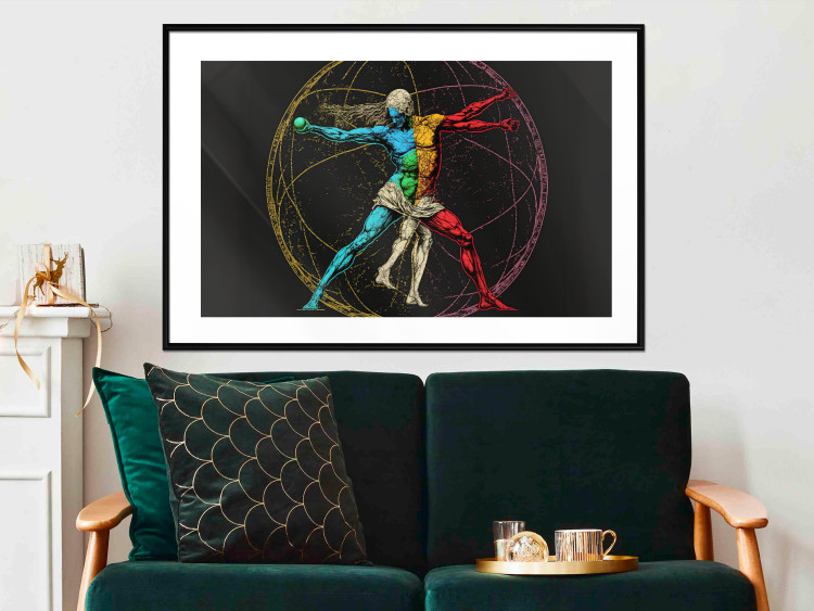 Wall Poster Vitruvian athlete - a composition inspired by da Vinci's creation 151149 additionalImage 26