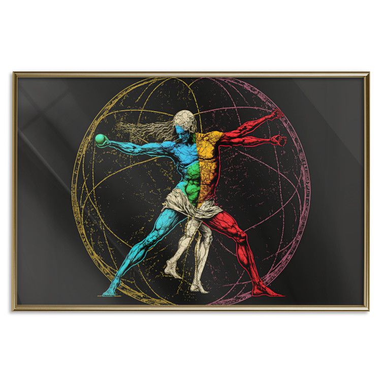 Wall Poster Vitruvian athlete - a composition inspired by da Vinci's creation 151149 additionalImage 12