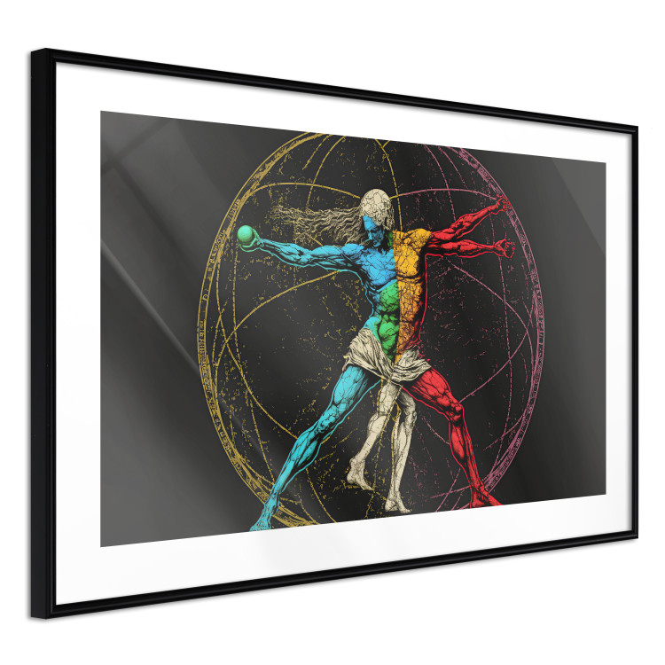 Wall Poster Vitruvian athlete - a composition inspired by da Vinci's creation 151149 additionalImage 20