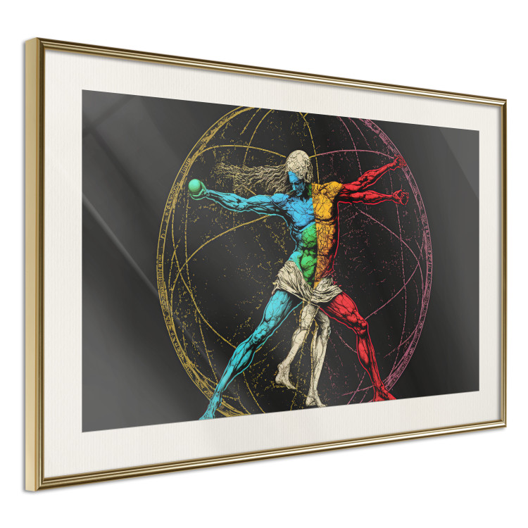 Wall Poster Vitruvian athlete - a composition inspired by da Vinci's creation 151149 additionalImage 25