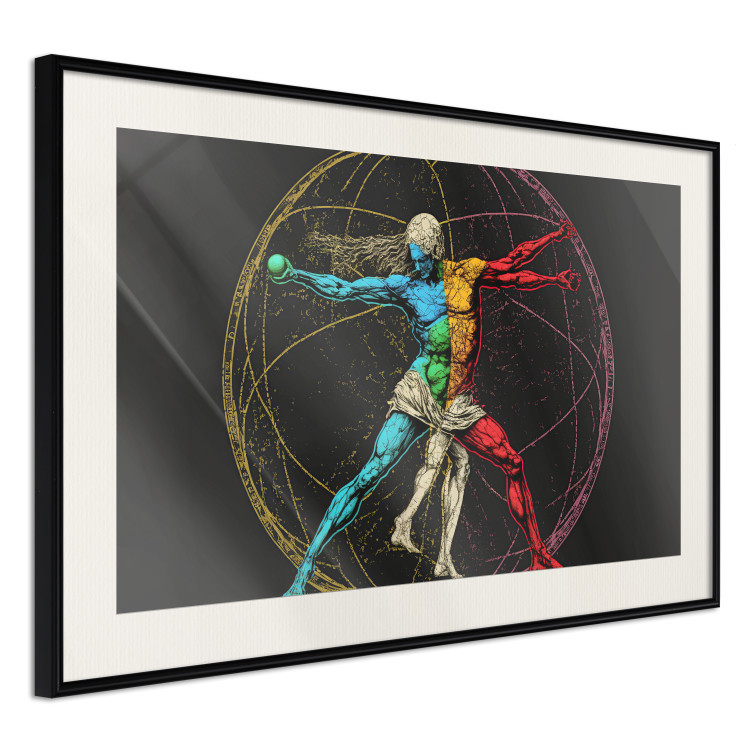 Wall Poster Vitruvian athlete - a composition inspired by da Vinci's creation 151149 additionalImage 23