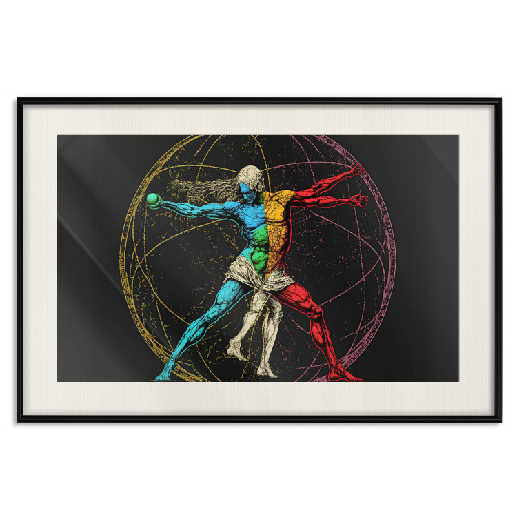 Wall Poster Vitruvian athlete - a composition inspired by da Vinci's creation 151149 additionalImage 15