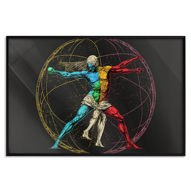 Wall Poster Vitruvian athlete - a composition inspired by da Vinci's creation 151149 additionalImage 10