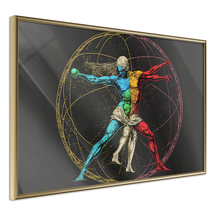 Wall Poster Vitruvian athlete - a composition inspired by da Vinci's creation 151149 additionalImage 2